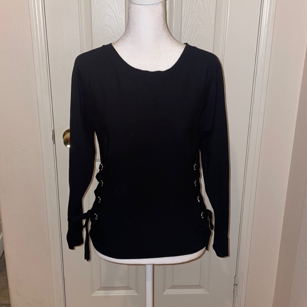 International concepts women’s black long sleeve top - Picture 2 of 6
